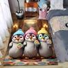 Penguins dressed celebrating with lollipopscarpet Yoga living room room decor children's crawling mat doormat area rug games mat