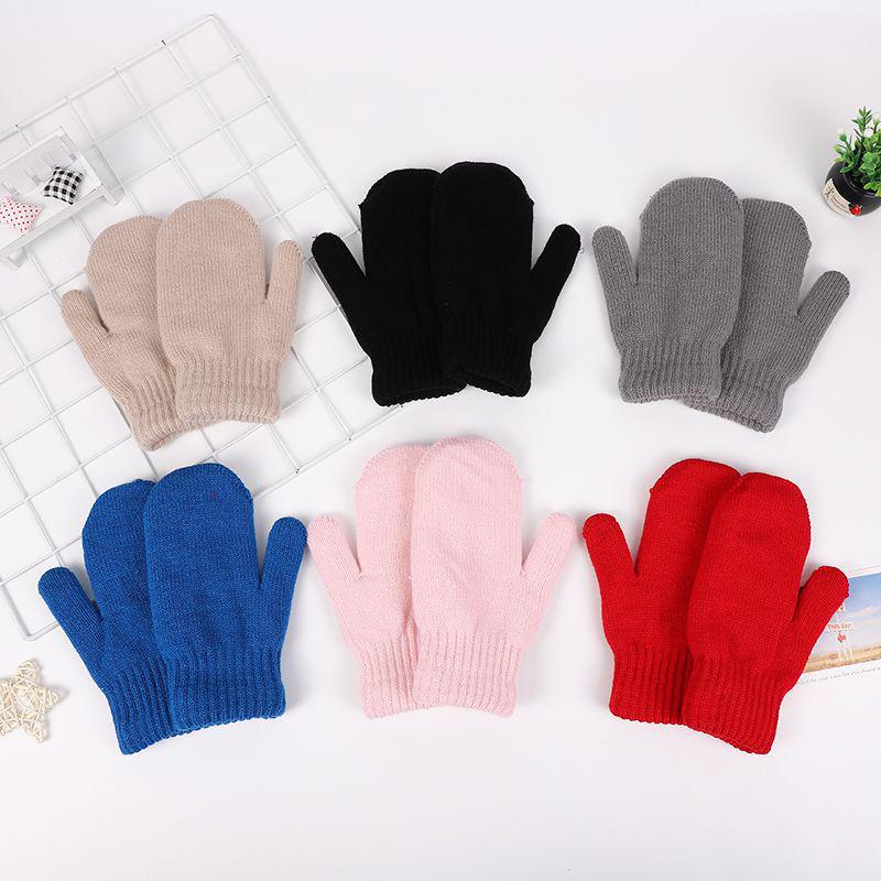 Dicke Strickhandschuhe aus Plüsch für Damen für Herbst und Winter – warme, süße, doppellagige Handschuhe