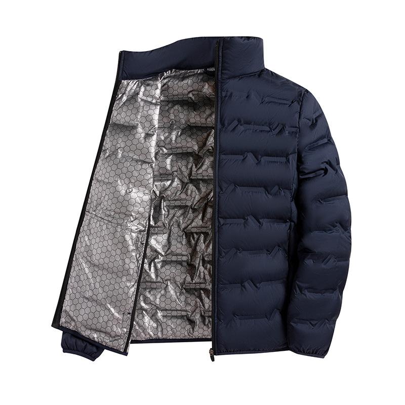 Men Winter White Duck Down Jacket Warm Thick Stand Collar Windproof Puffer Jacket Youth Simple Solid Waterproof Jacket