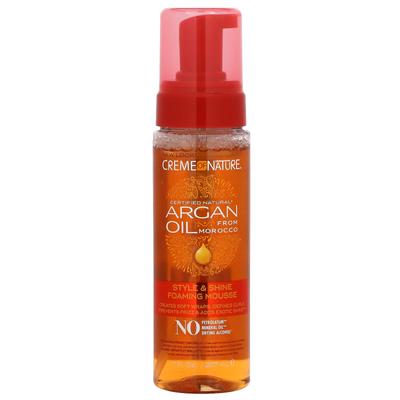 Natürliches zertifiziertes Arganöl aus Marokko, Style & Shine Schaumfestiger, 207 ml(7 fl oz)