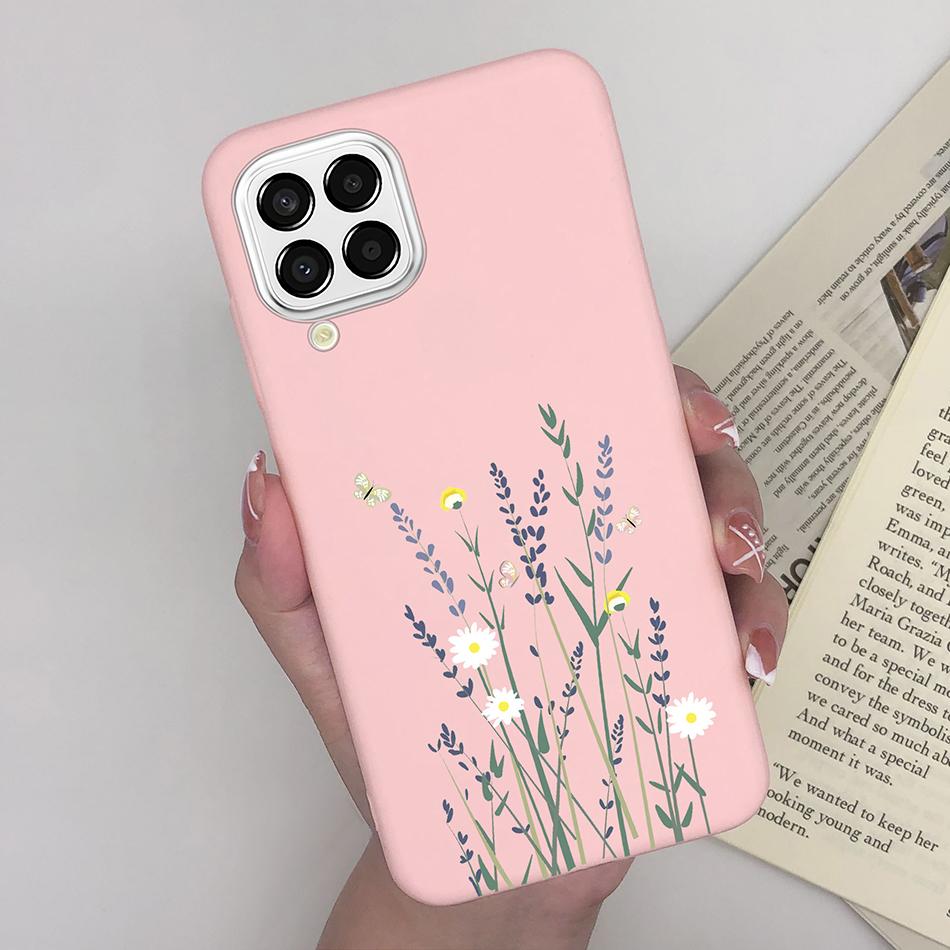 For Samsung Galaxy M33 5G Case Heart Cartoon Silicone Matte Shockproof Phone Cover For SamsungM33 GalaxyM33 M 33 Funda Shell TPU