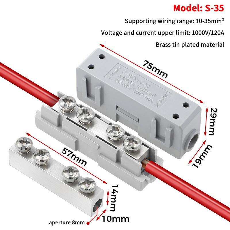 1/3PCS Quick Electrical Cable Terminal Blocks Junction Box Connectors High Power Splitter Wire Connector