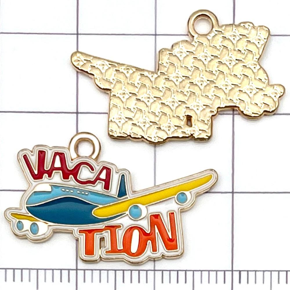 Colorful Enamel Cartoon Beach Charms for DIY Jewelry - Summer Travel Style, Set of 10