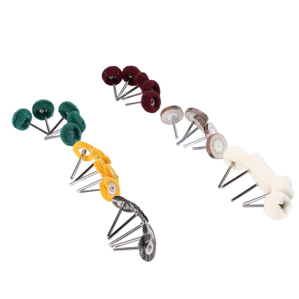 30 Stück Polier-Schwabbelscheiben-Set Metall-Rostentfernung mit 0,4 cm Schaft Power-Rotationswerkzeugteile