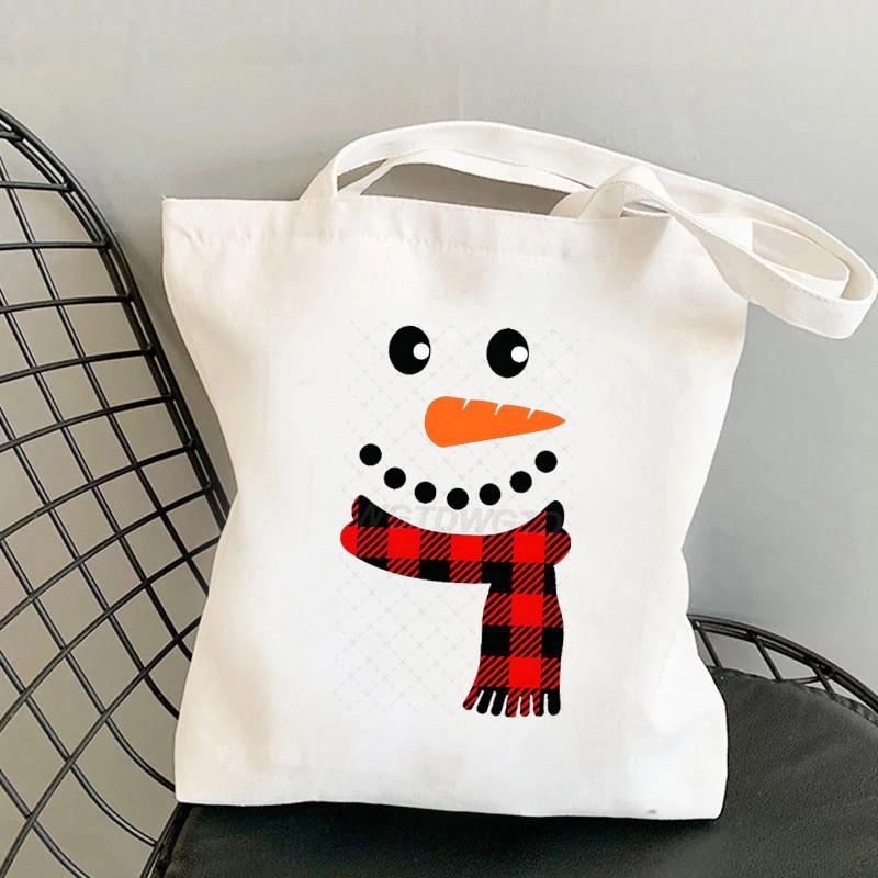 Christmas Handbag Multifunctional Large Capacity Fashion Shoulder Bag Student Canvas Bag
