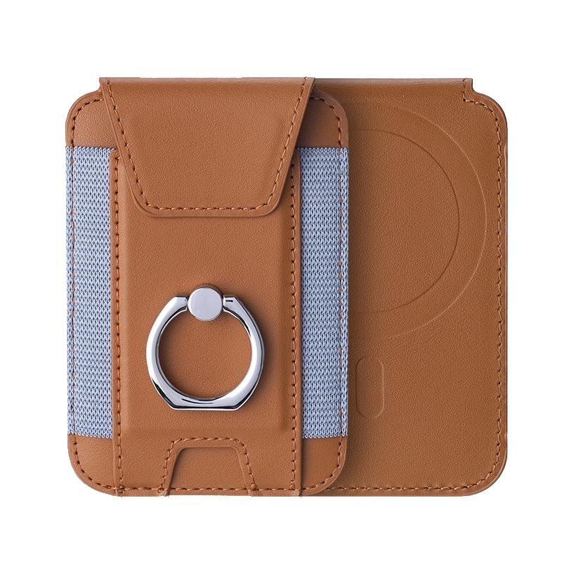 

For Magsafe Magnetic Leather Wallet For IPhone 15 14 13 12 11 Pro Max S24 S23 S22 Ultra Phone Card Bag Holder Case Accessories коричневый