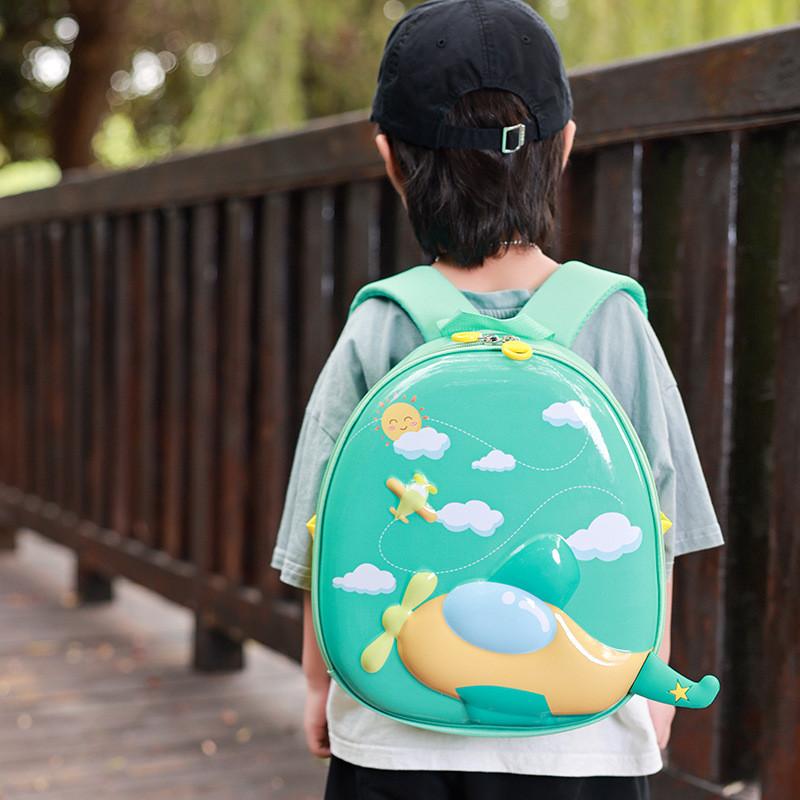 Backpack Cartoon Kids Preschool Breathable Fabric Color Block Design Boys Girls