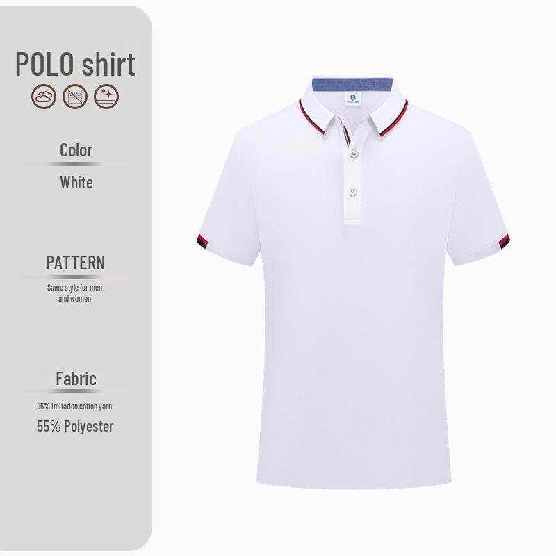 Custom Silk Cotton Short-Sleeve Polo Team Shirt with Logo Printing