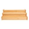 Expandable Bamboo Spice Rack Organizer 3-Tier Step Shelf Kitchen Pantry Cabinet Storage Multifunctional Display Storage