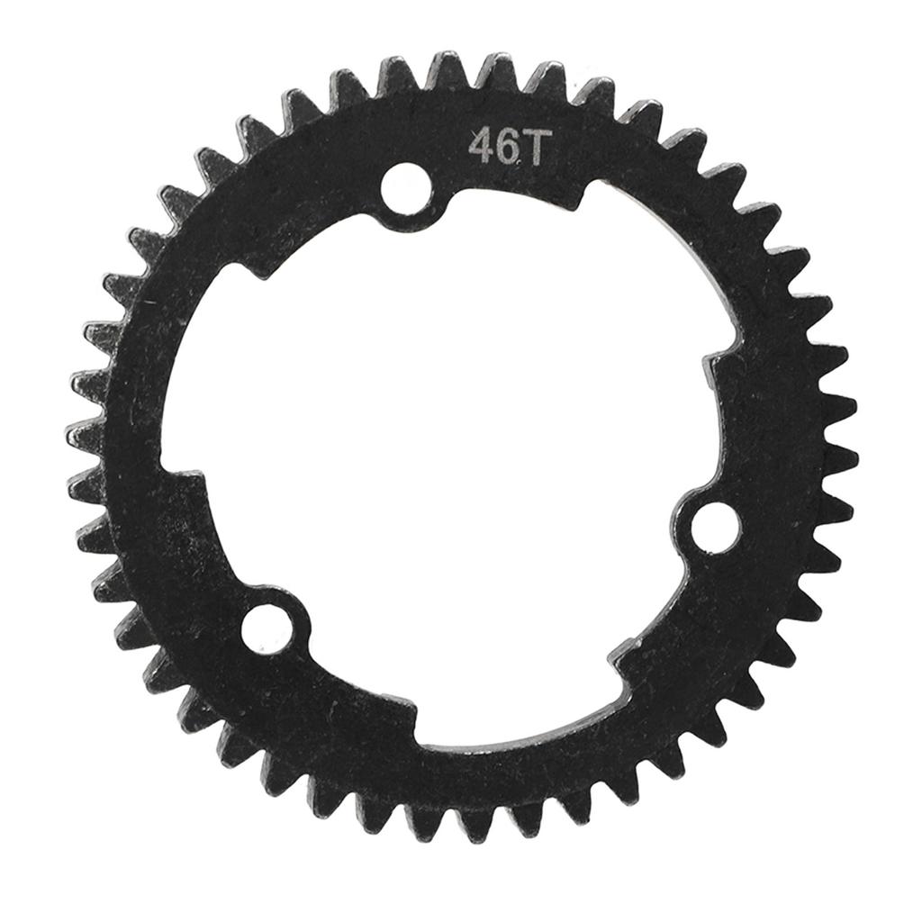 Spur Gear 46T Steel Black Anti Rust Corrosion Resistance Hardened RC Car Spur Gear RC Car Accessories