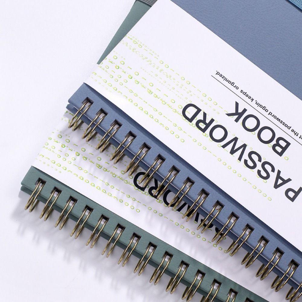 Spiralblock Taschen-Passwort-Manager-Buch A6/B6 Größe Internetadressen-Organizer Logbuch Büro