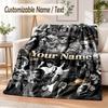 Bruno Mars Custom Name Flannel Throw Blanket Soft Warm for Sofa Bed Indoor Home Use