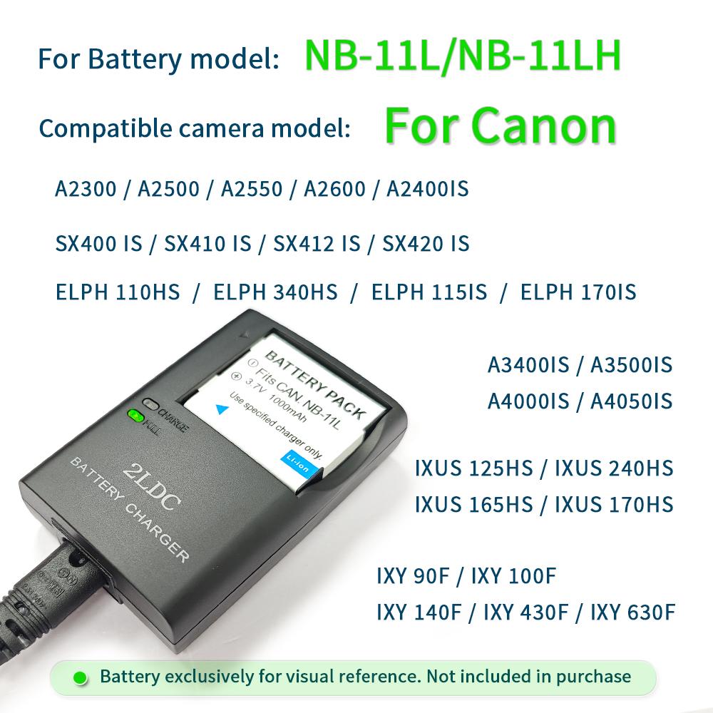 CB-2LDC 2LDE 2LFE Camera Battery Charger For Canon SX400 IS, SX410 IS, SX412 IS, SX420 IS,90F,100F Lithium Battery NB-11L NB11LH