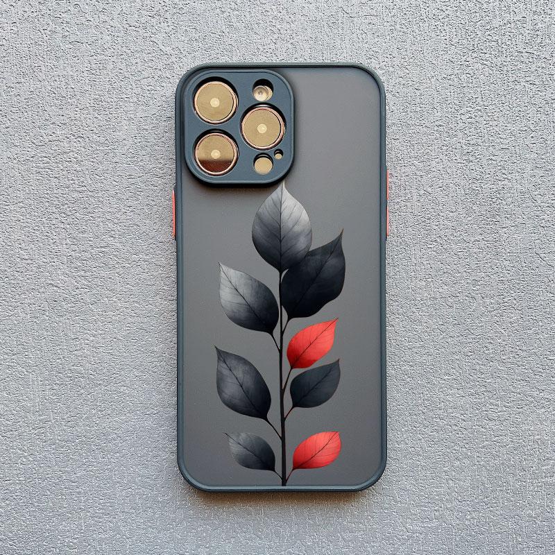 Vintage Flower Leaves Phone Case For iPhone 16 15 14 Pro Max Plus 13 12 11 Mini Pro Max X XR XS 8 7 Plus SE2 Shockproof Shells