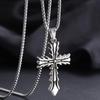 Unisex Retro Cross Pendant Necklace - European & American Hip-Hop Style