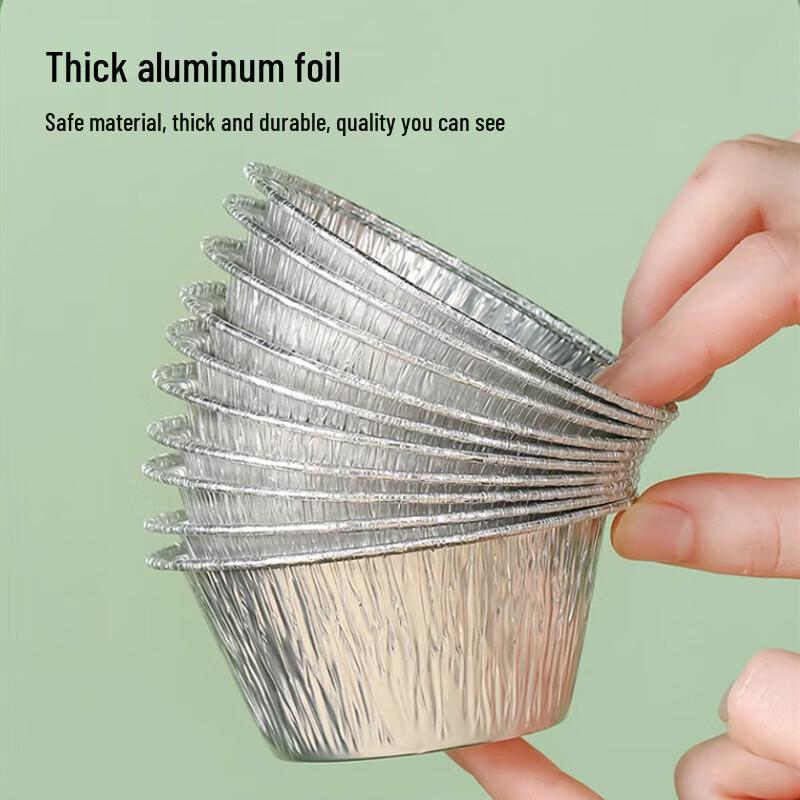 Egg Tart Tin Foil Baking Cups, 100 Count