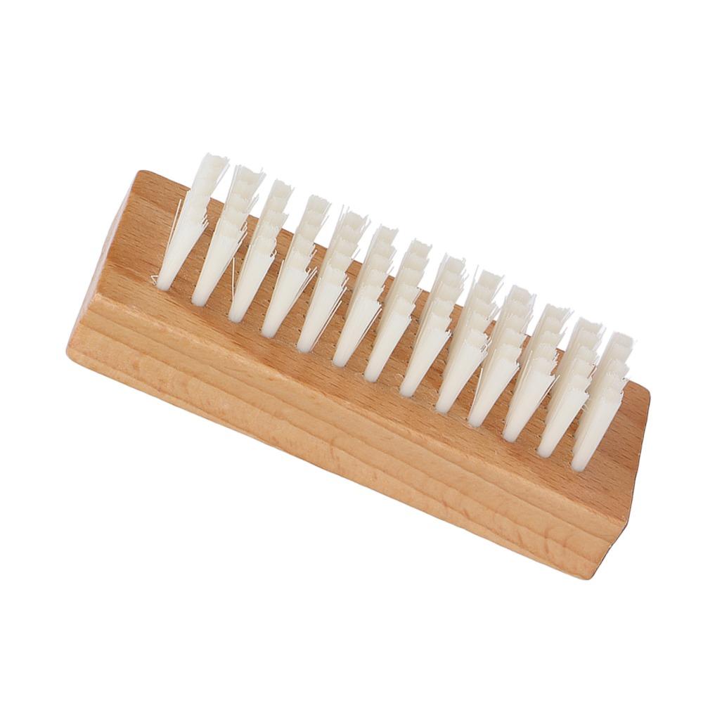 Nylon Bristles Wooden Manicure Brush Double Sided Design Cuticle Cleaning Brush  Nail Gap Cleaning