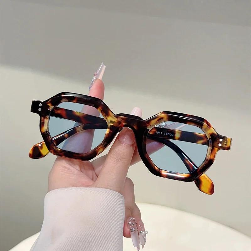 Polygon Sunglasses  New Fashion Candy Color Rim Outdoor Sun Glasses Women Trendy Brand Design Casual Decor Shades