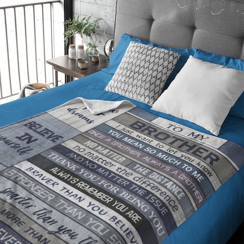 Idea Gifts For Brother Blankets for Father's Day Mother's Day Anniversary Birthday Thanksgiving for Dad Mom Uncle Aunt Grandpa