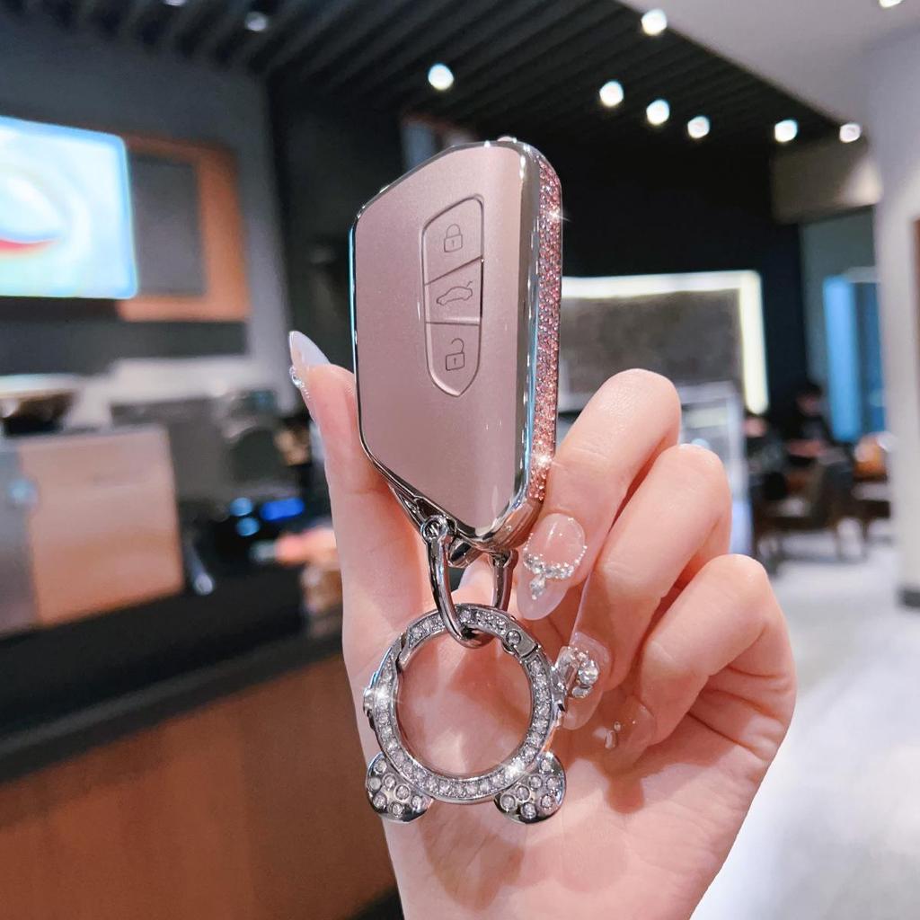 Volkswagen Key Cover for Golf 8, Sagitar, Lavida, Tiguan, Bora, Passat - Car Key Shell with Buckle