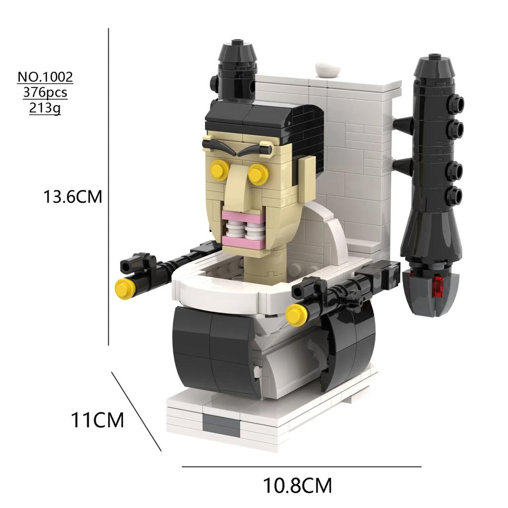 Compatible With Skibidi Toilet MOC Abstract Building Blocks Upgrade Titan Speaker King Model Bricks Toys