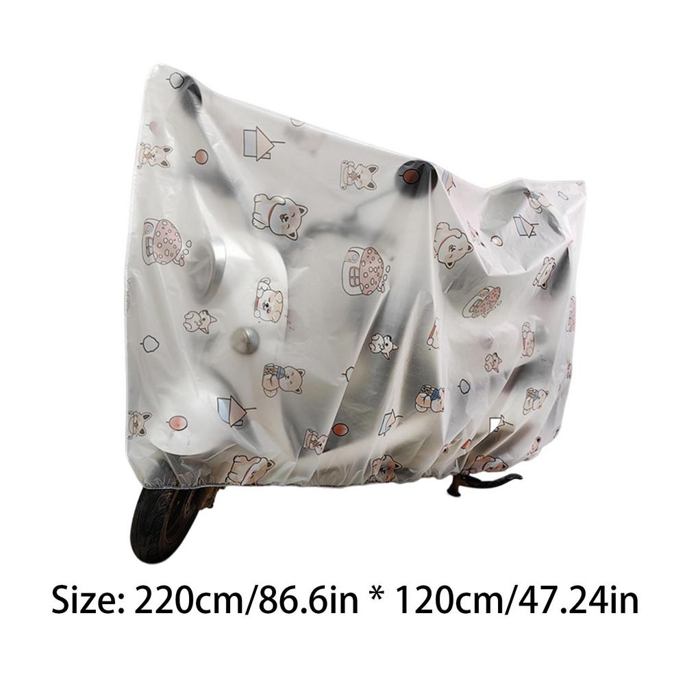 Motorcycle Rain Cover Scooter Rain Cover Outdoor Motorcycle Cover Sun Outdoor Protection Scooter Shelter Cute Cartoon Pattern