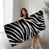Schwarz Weiß Farbprint Zebra Strandtuch Bunte Handtücher für Mädchen Mikrofaser Schnelltrocknend Sand Strand Yoga Spa Fitnessstudio Pool