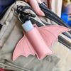 Bat Lipstick Lip Gloss Bag Keychain Holder PU Chapstick Pouch Key Ring Portable Lip Balm Bottle Packaging Cover Key Chain