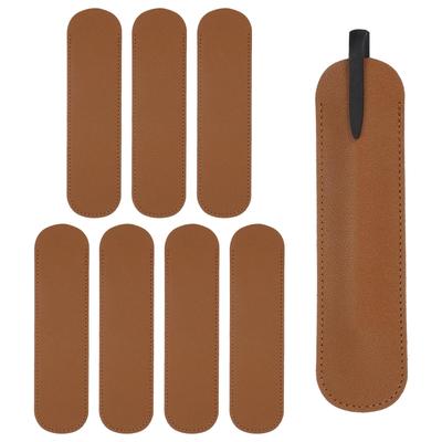 PATIKIL Etui na długopis Skóra PU Pojedyncze etui na pióro wieczne Pokrowiec ochronny Uchwyt do biura Długopis Kulkowy Brązowy Etui 6-calowe, Etui 8-elementowe, Długopisy,