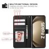 Leather Flip Phone Case for Samsung Galaxy Z Fold 7 6 5 4 3 5G Fold7 Fold6 Fold5 Wallet with Card Holder Protective Cover