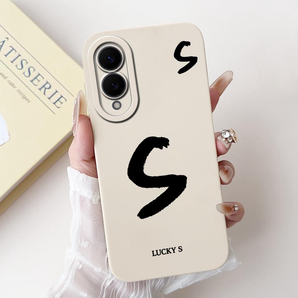 For Samsung Galaxy S25 Edge Case Cover Simple Fashion Letters Luxury Crown Flowers Painted Silicone Phone Case S937U S937B S9370