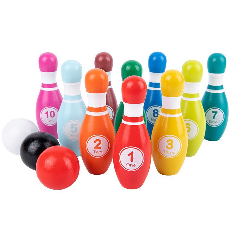Toddler Wooden Number Bowling Game: Educational Parent-Child Interaction Toy