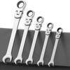 1pc 180° Flex-Head Ratcheting Wrench