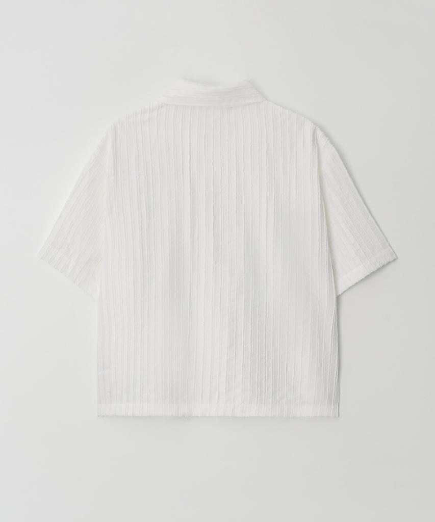 BILLIANT Layered Stripe Crop Shirt_Ivory