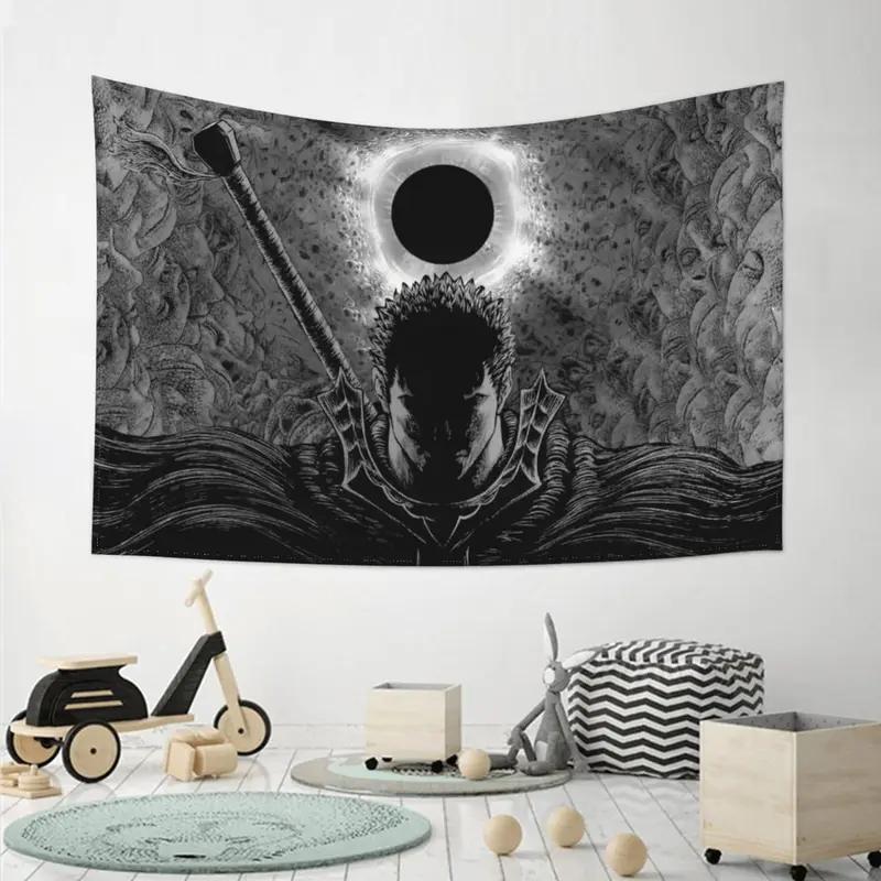 VIKAMA Dark Fantasy Anime Tapestry Polyester Aesthetics Bedroom Living Room Dormitory Wall Hanging Home Decoration