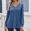 Women's T Shirt Tunic Long Sleeve Party  V Neck  Tops