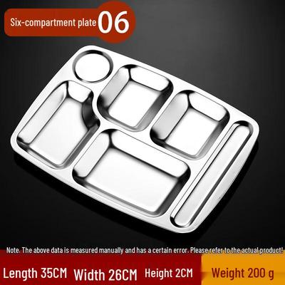 304 Stainless Steel Compartment Lunch Tray