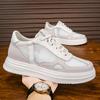 Fashion Genuine Leather Men's Sneakers Stylish Design  Casual Shoes Thick Bottom Male Skateboard Footwear Leisure Walk Tenis Masculino