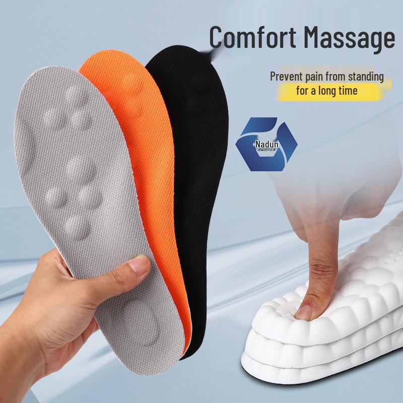 High-Performance Sports Insoles for Boys and Women: Breathable, Sweat-Absorbing, Antibacterial, High-Elastic, Shock-Absorbing Comfort Inserts.