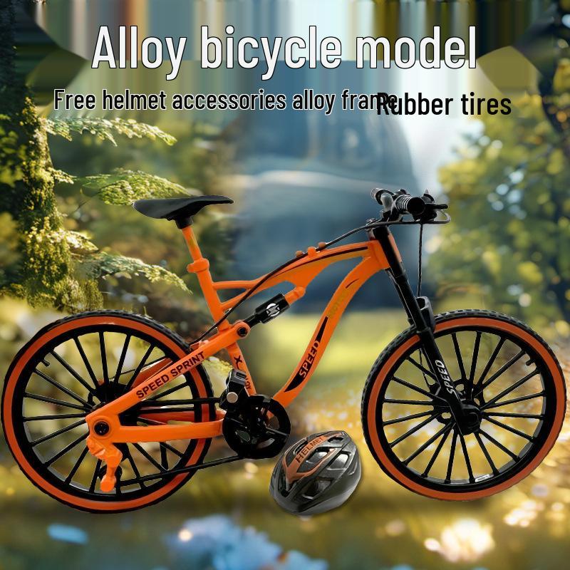 Alloy Mountain Bike Model - Downhill Simulation Metal Ornament & Children's Toy