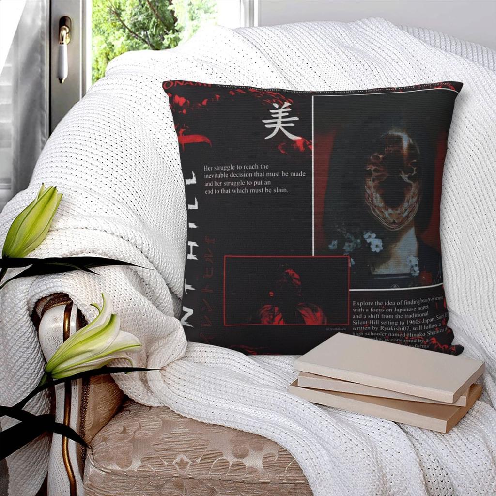 Pillow Cover Silent Hill F Game Hinako Custom DIY Cushion Cover Cute Pillow Case For Office Car Home Decorative Pillowcases