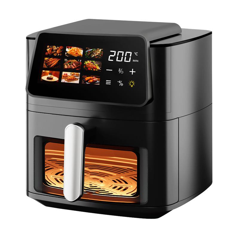 Smart Transparent LCD Air Fryer with Automatic French Fries Oven Function