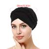 1Pc Beanie Wrap Turban Hair Braid Loss Hat Solid Color Women's Head Scarf Cancer Chemo Cap Muslim Polyester