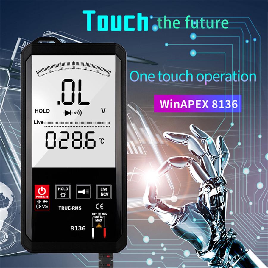 8138 Touch Screen Digital Multimeter 6000 Counts AC/DC True RMS Tester