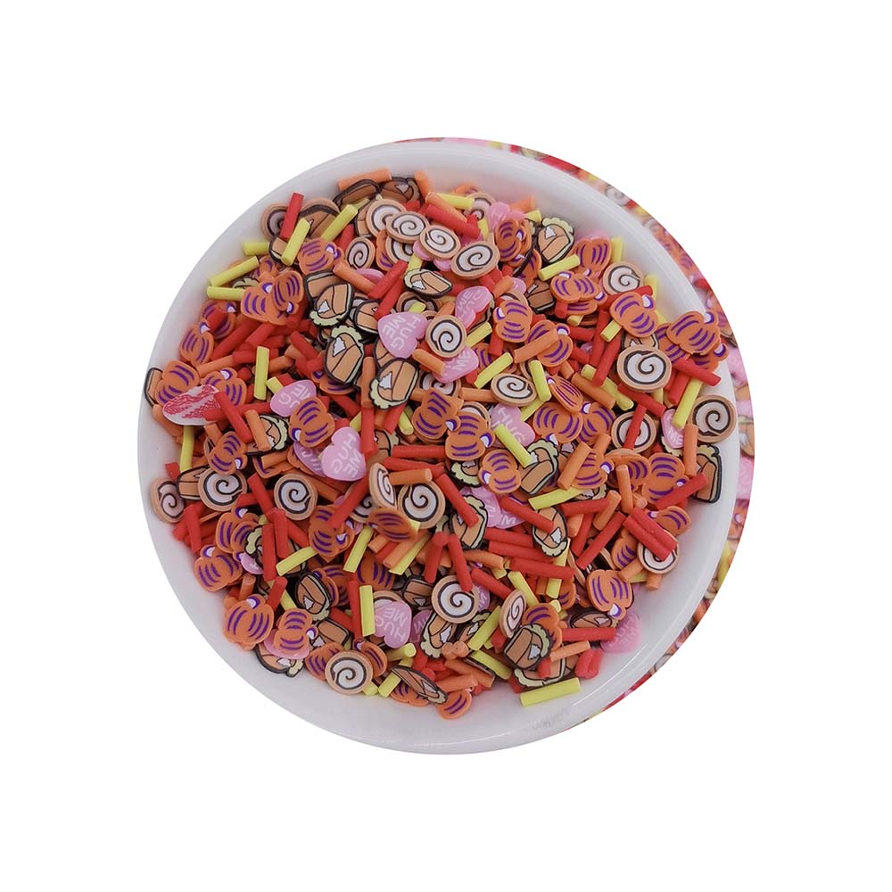 High Quality Autumn Season Yellow Leaf Slice Polymer Clay Crafts for Sprinkles Slime Fillers Holiday Party Decorations