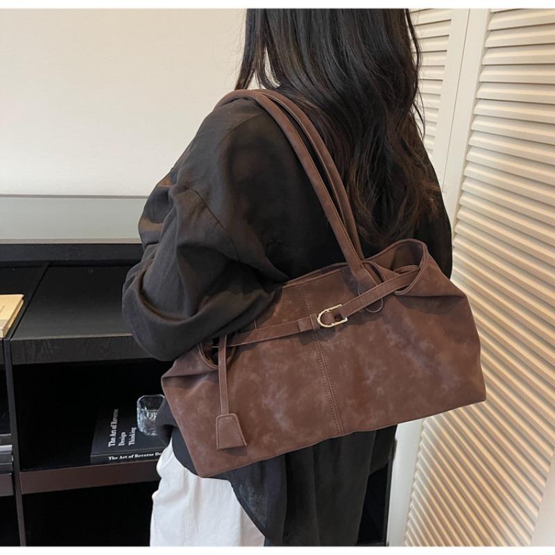 Retro Bag Women's Large-capacity New Autumn and Winter Casual Shoulder Underarm Bag Textured Commuter Tote Bag