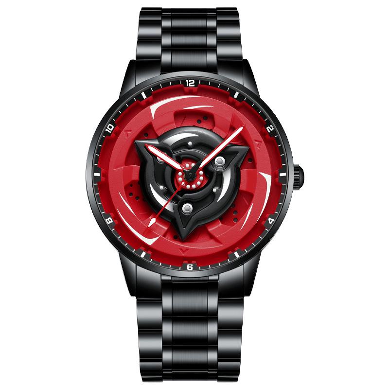 SVJ Men s High-End 3D Rotating Anime Wristwatch - Luminous Waterproof Quartz Watch