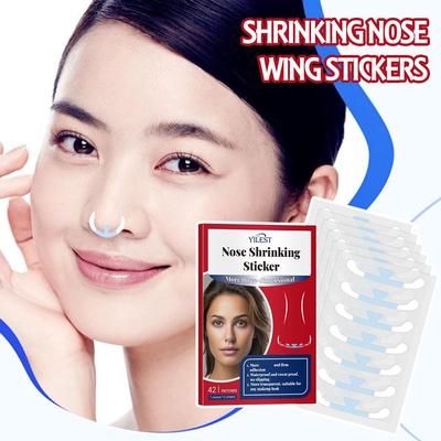 42 PIÈCES Nouveau Patch Rétrécissant pour le Nez Cosplay - Autocollants Maquillage Beauté Invisibles Pour Rétrécir les Ailes du Nez Cosmétiques Outil Beauté