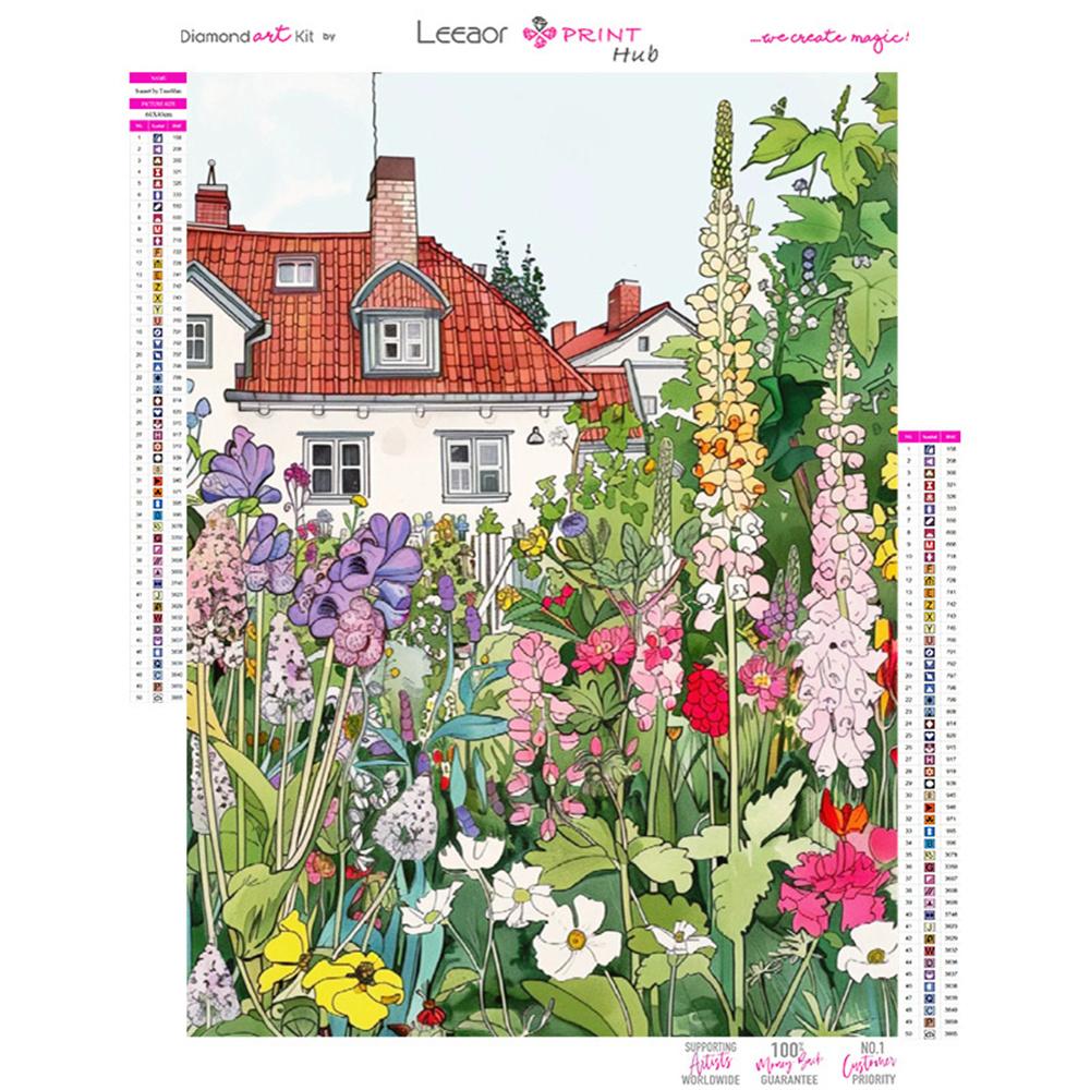 

Цветок 5D DIY Алмазная картина Пейзаж Алмазная вышивка крестиком Набор Полная круглая Алмазная мозаика Украшение для дома Настенный декор Подарок Round 30x40cm