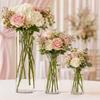 Vaso per Fiori Cilindrico Trasparente in Acrilico Infrangibile Alto Grande Vasi in Plastica per Decorazione Matrimonio Festa Vaso Fioriera Idroponica
